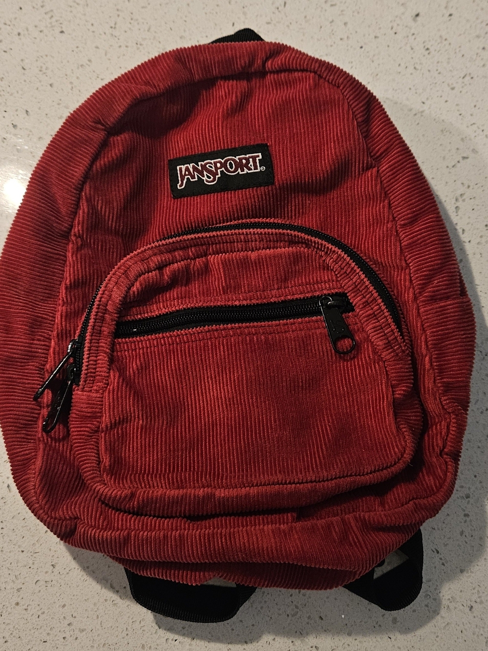 Vintage 1990s JanSport Red Corduroy Mini Backpack Rare